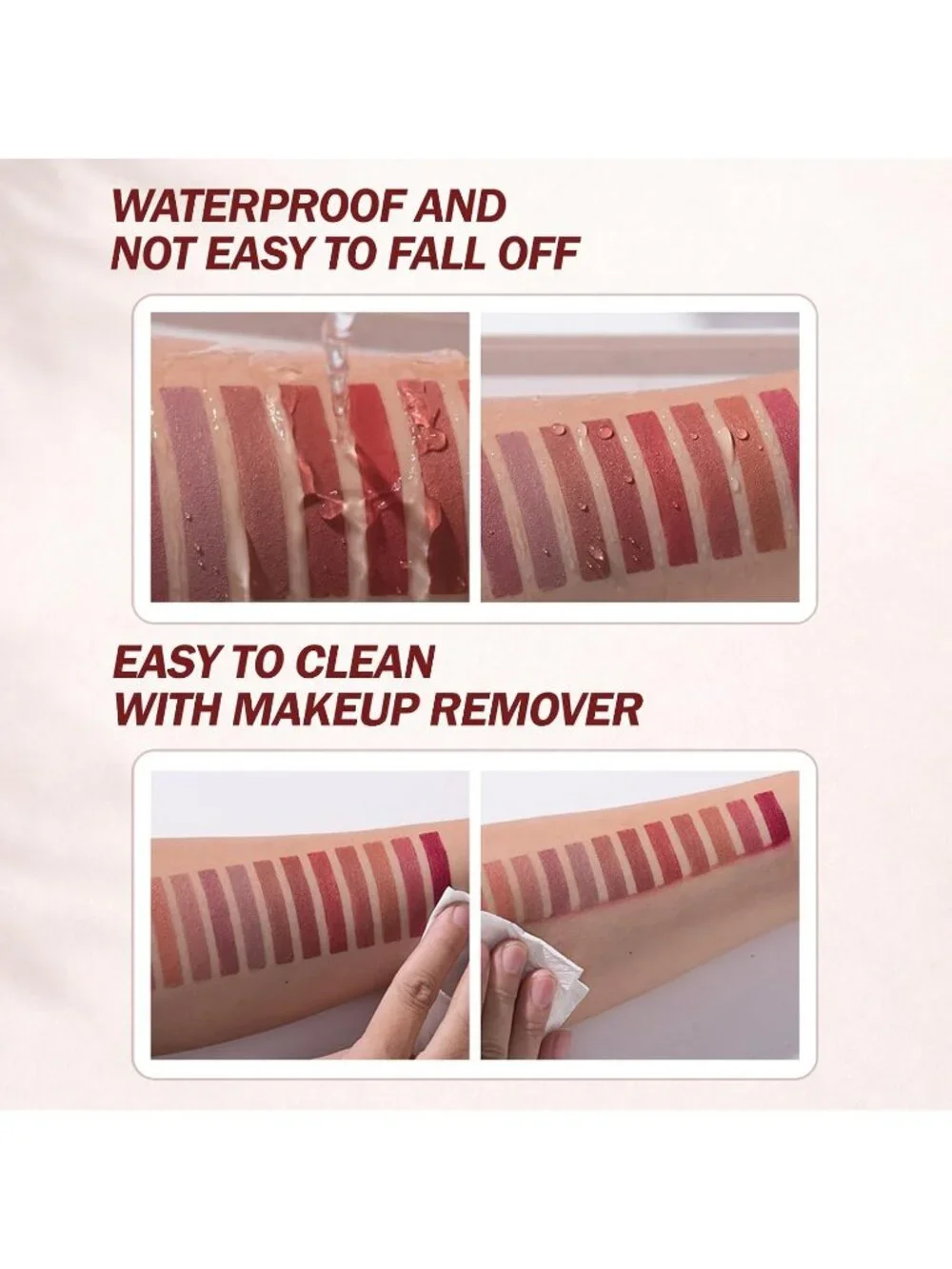 Women's E07# Brick Rose 24 Hour Long-lasting Rose Matte Lipstick Crayon